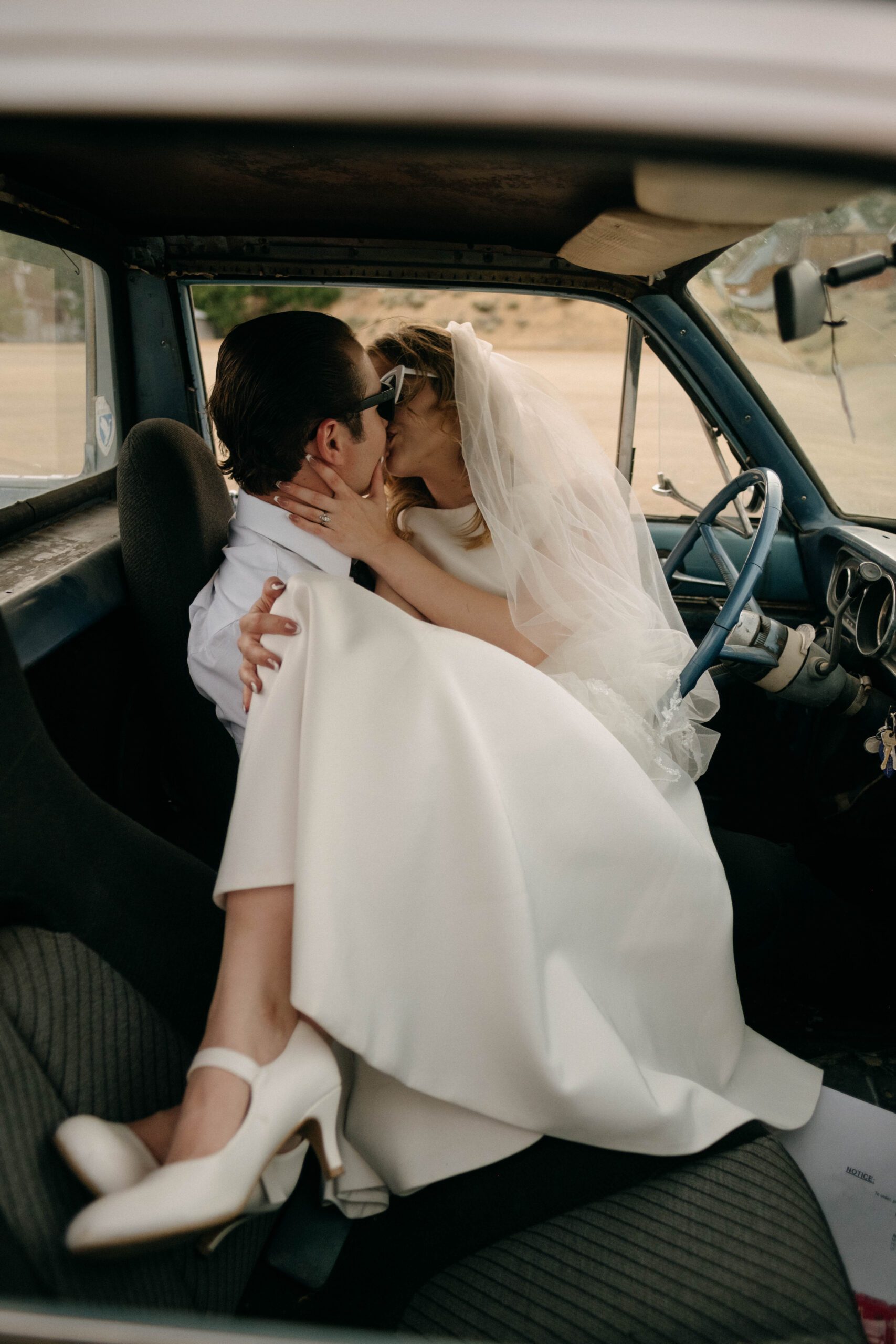 A couple on their elopement adventure